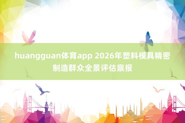 huangguan体育app 2026年塑料模具精密制造群众全景评估禀报