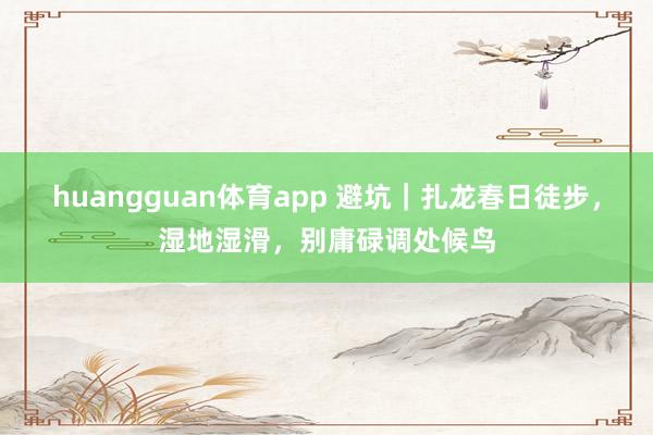 huangguan体育app 避坑｜扎龙春日徒步，湿地湿滑，别庸碌调处候鸟