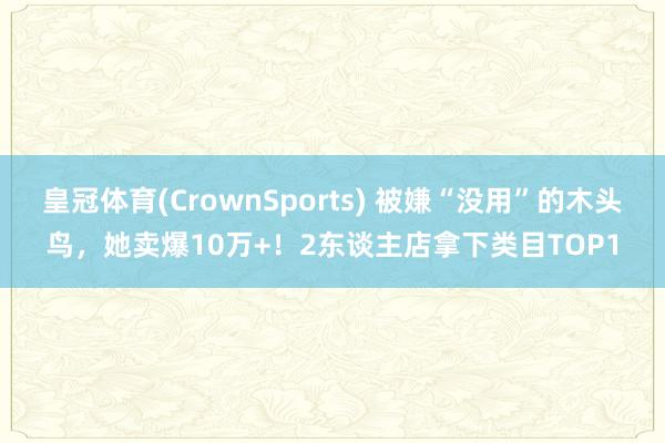 皇冠体育(CrownSports) 被嫌“没用”的木头鸟，她卖爆10万+！2东谈主店拿下类目TOP1