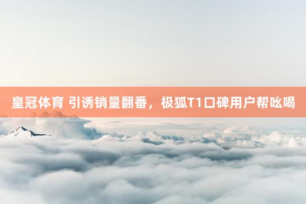 皇冠体育 引诱销量翻番，极狐T1口碑用户帮吆喝