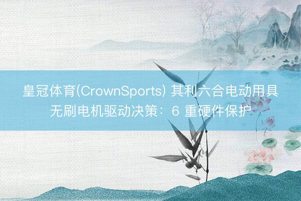 皇冠体育(CrownSports) 其利六合电动用具无刷电机驱动决策：6 重硬件保护
